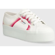  πάνινα παπούτσια superga 2790 round stripes χρώμα: άσπρο, s4128tw