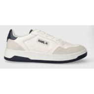  δερμάτινα αθλητικά παπούτσια karl lagerfeld krew kl χρώμα: άσπρο, kl53024a
