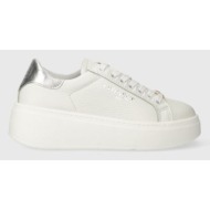  δερμάτινα αθλητικά παπούτσια twinset χρώμα: άσπρο, 241tcp050