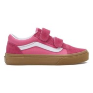  παιδικά πάνινα παπούτσια vans old skool v χρώμα: ροζ