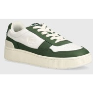  δερμάτινα αθλητικά παπούτσια lacoste aceclip premium contrasted leather χρώμα: πράσινο, 47sma0038