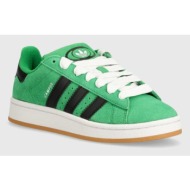  σουέτ αθλητικά παπούτσια adidas originals campus 00s χρώμα: πράσινο, jh9095