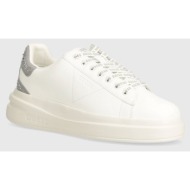  δερμάτινα αθλητικά παπούτσια guess elbina χρώμα: άσπρο, fltelb lea12