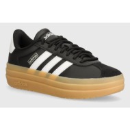  δερμάτινα αθλητικά παπούτσια adidas vl court bold χρώμα: μαύρο, ih3081