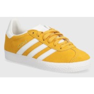  παιδικά sneakers σουέτ adidas originals gazelle c χρώμα: κίτρινο, if9808