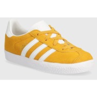  παιδικά sneakers σουέτ adidas originals gazelle cf el χρώμα: κίτρινο, ih0361