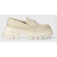  μοκασίνια tommy jeans tjw chunky loafer χρώμα: μπεζ, en0en02504