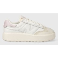  δερμάτινα αθλητικά παπούτσια new balance ct302sp χρώμα: άσπρο f30