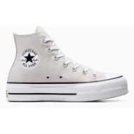  πάνινα παπούτσια converse chuck taylor all star lift χρώμα: γκρι, a08287c