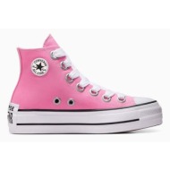  πάνινα παπούτσια converse chuck taylor all star lift χρώμα: ροζ, a10423c