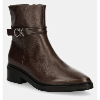 δερμάτινες μπότες calvin klein heel