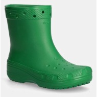  ουέλλινγκτον crocs classic rain boot χρώμα: πράσινο, 208363