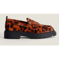  δερμάτινα μοκασίνια hoff leopard naranja χρώμα: πορτοκαλί, 22428001 school