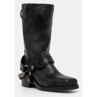  δερμάτινες μπότες zadig&voltaire igata boots γυναικείες, χρώμα: μαύρο, swct00865