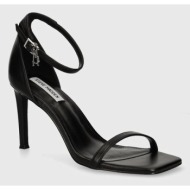  δερμάτινα σανδάλια steve madden pivotal χρώμα: μαύρο, sm11003274