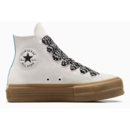  σουέντ αθλητικά παπούτσια converse chuck taylor all star lift χρώμα: άσπρο, a10414c