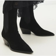  σουέτ μπότες τσέλσι answear lab γυναικεία, χρώμα: μαύρο