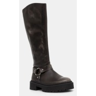  μπότες steve madden glimmer χρώμα: καφέ, sm11003331