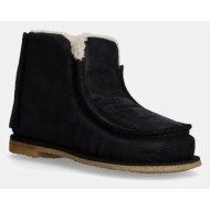  μπότες χιονιού σουέτ jw anderson ankle boot γυναικείες, χρώμα: μαύρο, anw43065a