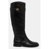  μπότες tory burch t lock riding boot χρώμα: μαύρο, 158799-006