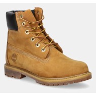  δερμάτινα παπούτσια timberland premium 6 inch χρώμα: καφέ, tb1103617131