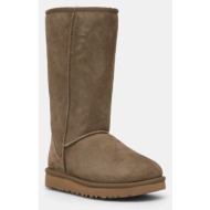  μπότες χιονιού σουέτ ugg classic tall ii χρώμα: πράσινο, 1016224-alp