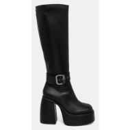  μπότες buffalo heart boot hi buckle χρώμα: μαύρο, 1220060-blk