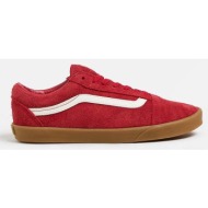  σουέτ sneakers vans old skool lowpro χρώμα: κόκκινο, vn000d0eci11