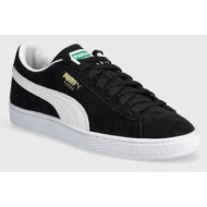  σουέτ αθλητικά παπούτσια puma suede classic χρώμα: μαύρο, 399781