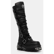  μπότες new rock itali y nomada + reactor e14 toberas orif y c χρώμα: μαύρο, m-272-s1