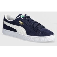  σουέτ αθλητικά παπούτσια puma suede classic χρώμα: ναυτικό μπλε, 399781