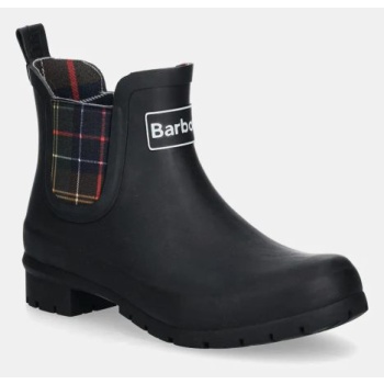 γαλότσες barbour kingham χρώμα μαύρο