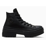  δερμάτινα ελαφριά παπούτσια converse chuck taylor all star lugged heel χρώμα: μαύρο, a11548c