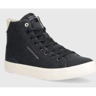  πάνινα παπούτσια tommy hilfiger th hi vulc summer cvs χρώμα: ναυτικό μπλε, fm0fm05076