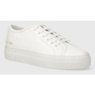  δερμάτινα αθλητικά παπούτσια common projects jeans tournament low super in leather χρώμα: άσπρο, 401