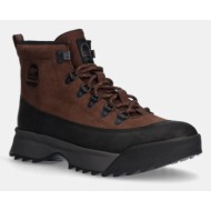  δερμάτινες μπότες πεζοπορίας sorel scout 87 pro boot plus w χρώμα: καφέ, 2084861256