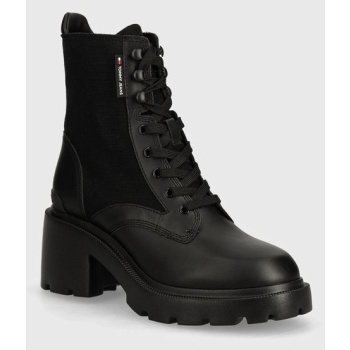 μποτάκια tommy jeans tjw mid heel boot