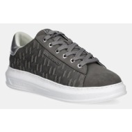  nubuck sneakers karl lagerfeld kapri mens χρώμα: γκρι, kl52547k