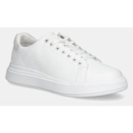  αθλητικά calvin klein cupsole lace up mono χρώμα: άσπρο, hw0hw02445