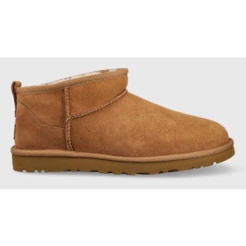 ugg μπότες σουέτ classic ultra mini f30