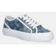  πάνινα παπούτσια guess jelexa7 χρώμα: μπλε, fljjx7 fal12