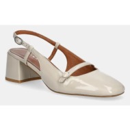  δερμάτινα γοβάκια jonak dario χρώμα: μπεζ, 3600161