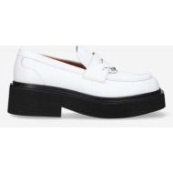  δερμάτινα μοκασίνια marni moccasin shoe χρώμα: άσπρο