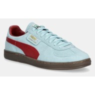  σουέτ αθλητικά παπούτσια puma super team sd χρώμα: τιρκουάζ, 398528