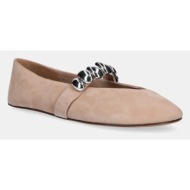  δερμάτινες μπαλαρίνες aldo figgis χρώμα: μπεζ, 13966732