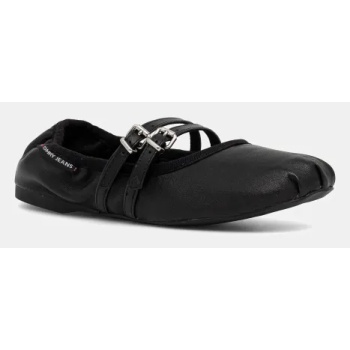 δερμάτινες μπαλαρίνες tommy jeans