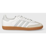  δερμάτινα αθλητικά παπούτσια adidas originals samba og χρώμα: άσπρο, ie0877