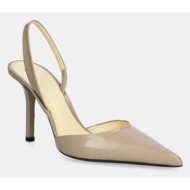  δερμάτινες γόβες proenza schouler slash χρώμα: μπεζ, sh251001