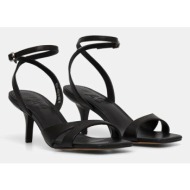  δερμάτινα σανδάλια answear lab χρώμα: μαύρο