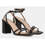  δερμάτινα σανδάλια answear lab χρώμα: μαύρο